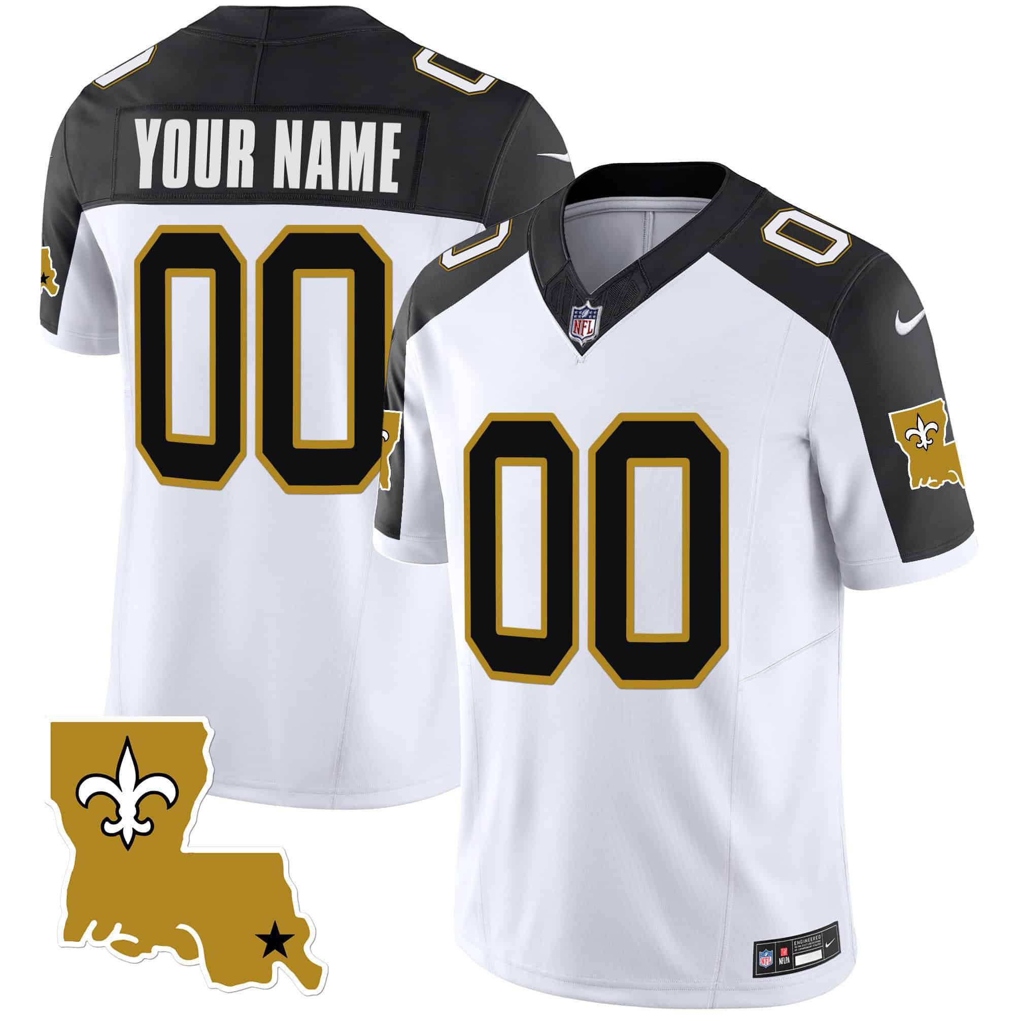 Men New Orleans Saints White 2024 Nike 1987 Legacy Vapor Custom NFL Jersey style 1->customized nfl jersey->Custom Jersey